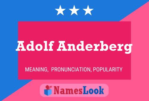 Pôster do nome Adolf Anderberg