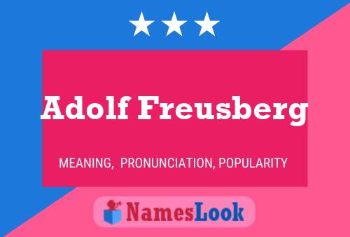 Pôster do nome Adolf Freusberg