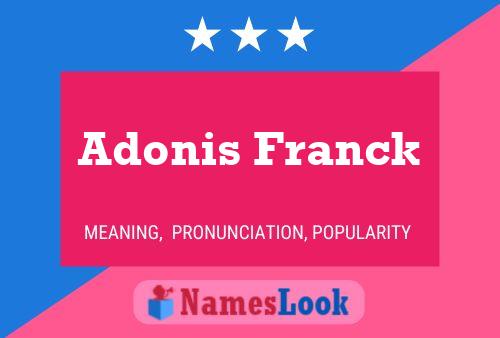 Pôster do nome Adonis Franck