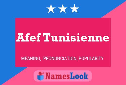 Pôster do nome Afef Tunisienne