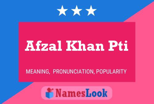 Pôster do nome Afzal Khan Pti