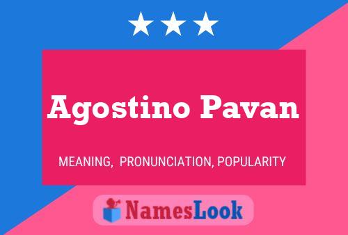 Pôster do nome Agostino Pavan