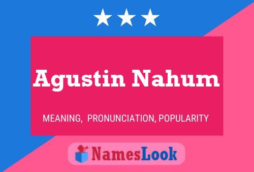 Pôster do nome Agustin Nahum