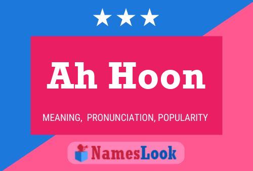 Pôster do nome Ah Hoon