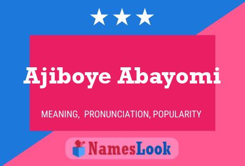 Pôster do nome Ajiboye Abayomi