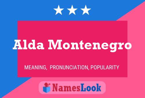 Pôster do nome Alda Montenegro