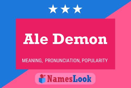 Pôster do nome Ale Demon