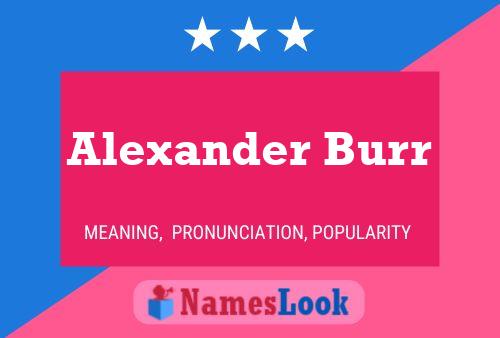 Pôster do nome Alexander Burr