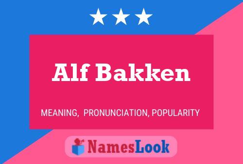 Pôster do nome Alf Bakken