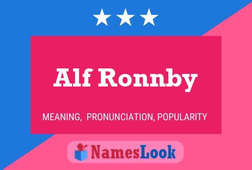 Pôster do nome Alf Ronnby