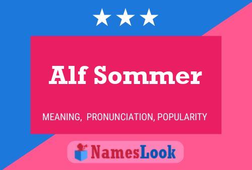 Pôster do nome Alf Sommer