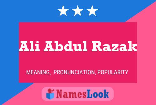 Pôster do nome Ali Abdul Razak