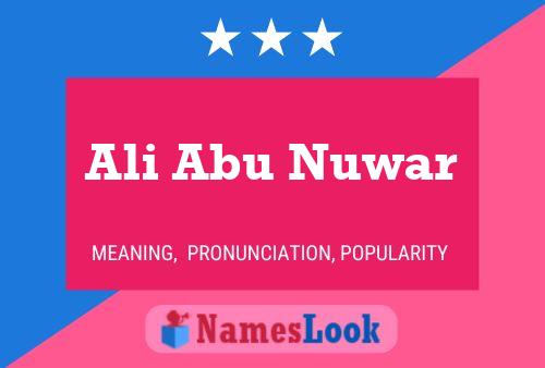 Pôster do nome Ali Abu Nuwar