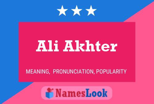 Pôster do nome Ali Akhter