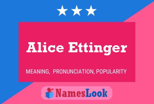 Pôster do nome Alice Ettinger