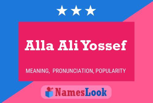 Pôster do nome Alla Ali Yossef