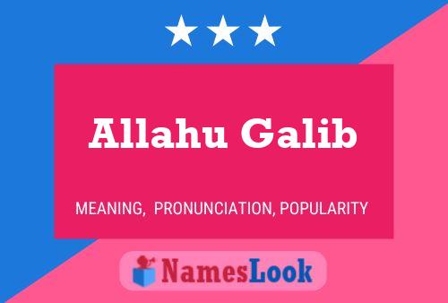 Pôster do nome Allahu Galib