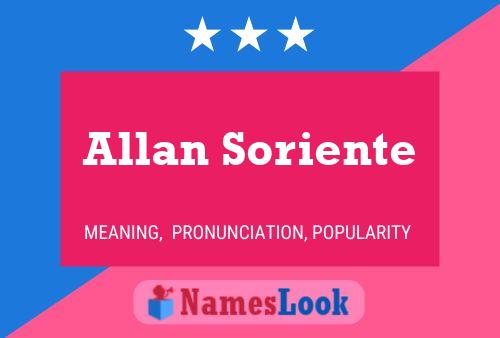 Pôster do nome Allan Soriente