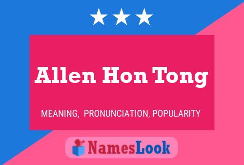 Pôster do nome Allen Hon Tong