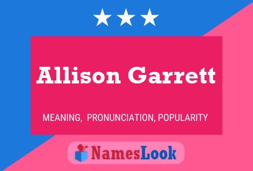 Pôster do nome Allison Garrett