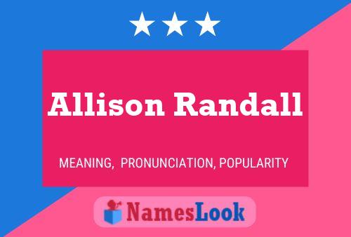 Pôster do nome Allison Randall