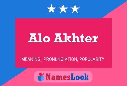 Pôster do nome Alo Akhter