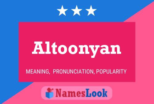 Pôster do nome Altoonyan