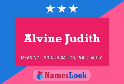 Pôster do nome Alvine Judith