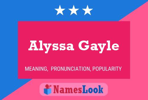 Pôster do nome Alyssa Gayle