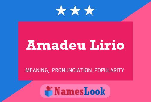 Pôster do nome Amadeu Lirio