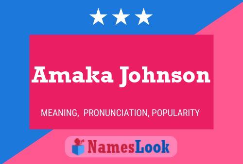 Pôster do nome Amaka Johnson