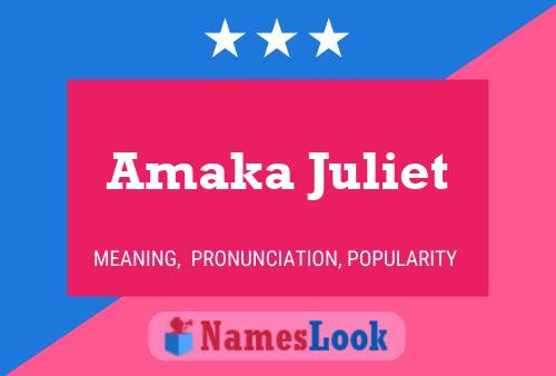 Pôster do nome Amaka Juliet