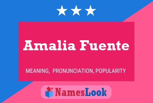 Pôster do nome Amalia Fuente