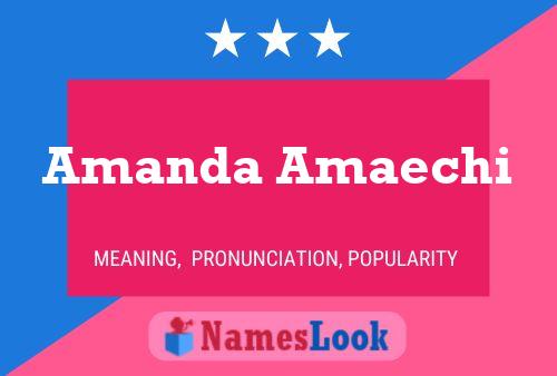 Pôster do nome Amanda Amaechi