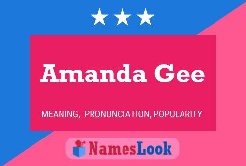 Pôster do nome Amanda Gee