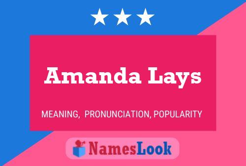 Pôster do nome Amanda Lays