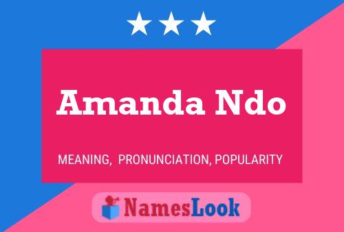 Pôster do nome Amanda Ndo