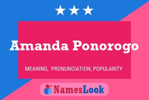 Pôster do nome Amanda Ponorogo