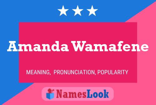 Pôster do nome Amanda Wamafene