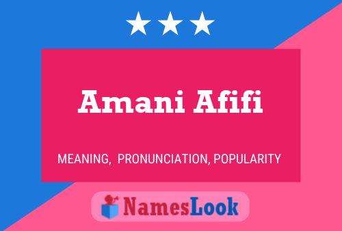 Pôster do nome Amani Afifi