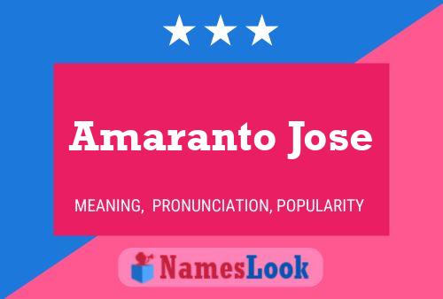 Pôster do nome Amaranto Jose