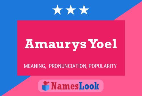 Pôster do nome Amaurys Yoel