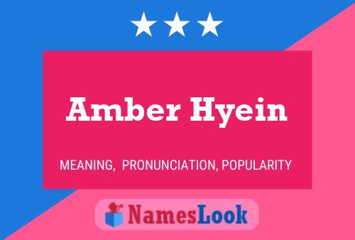 Pôster do nome Amber Hyein