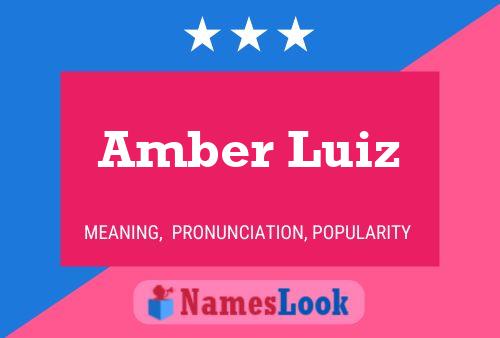 Pôster do nome Amber Luiz