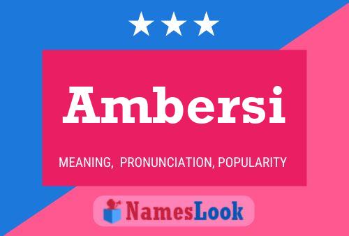 Pôster do nome Ambersi