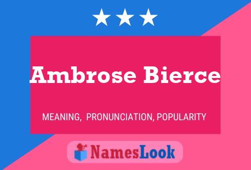 Pôster do nome Ambrose Bierce