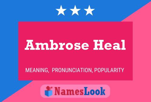 Pôster do nome Ambrose Heal