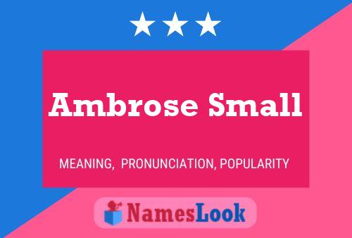 Pôster do nome Ambrose Small