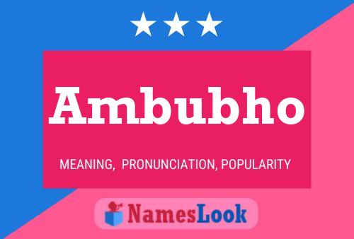 Pôster do nome Ambubho