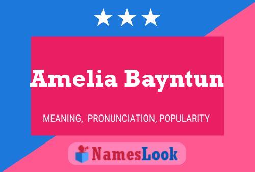 Pôster do nome Amelia Bayntun